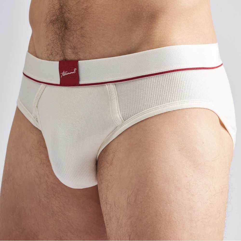 TEAMM8 MVP Ribbed Cotton Blend Fly-Front Briefs